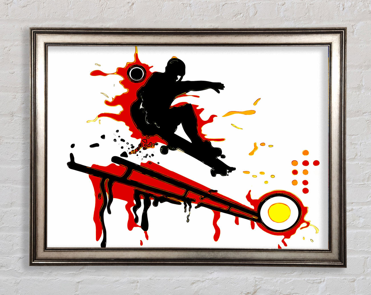 Skateboarders Railing Framed Print