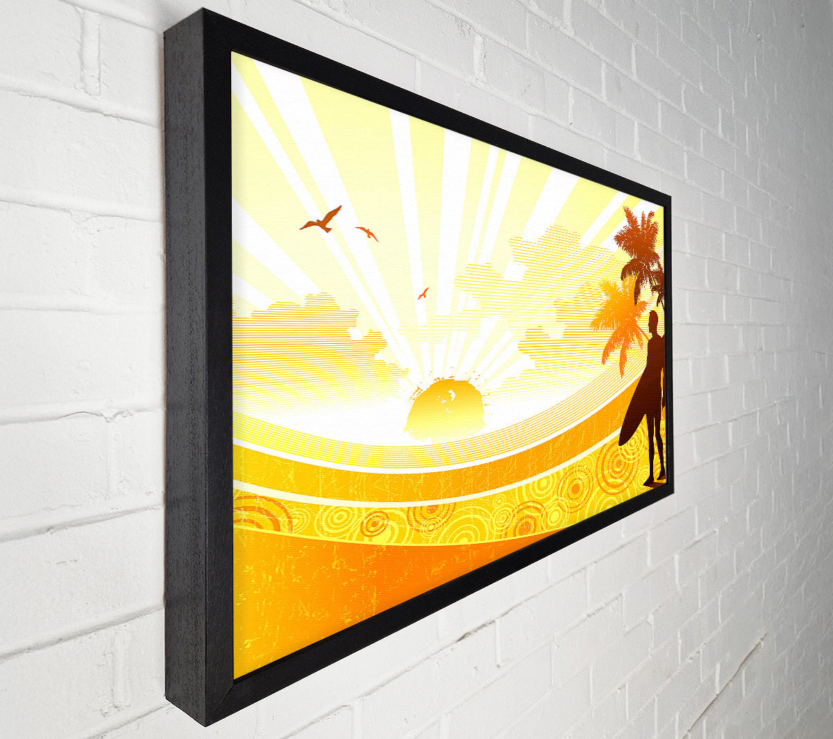 Sunshine Surfer Canvas Wall Art