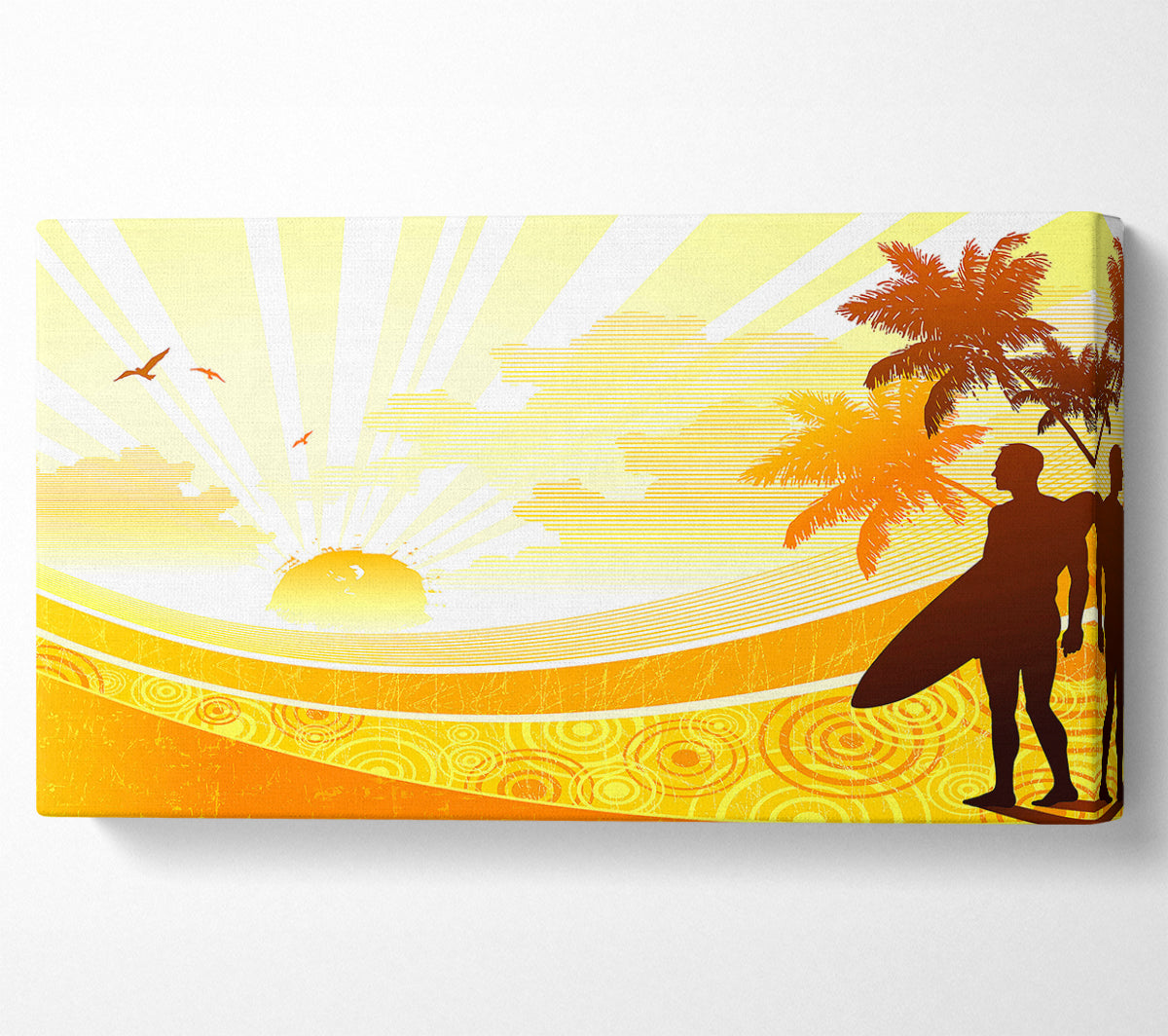 Sunshine Surfer Canvas Wall Art