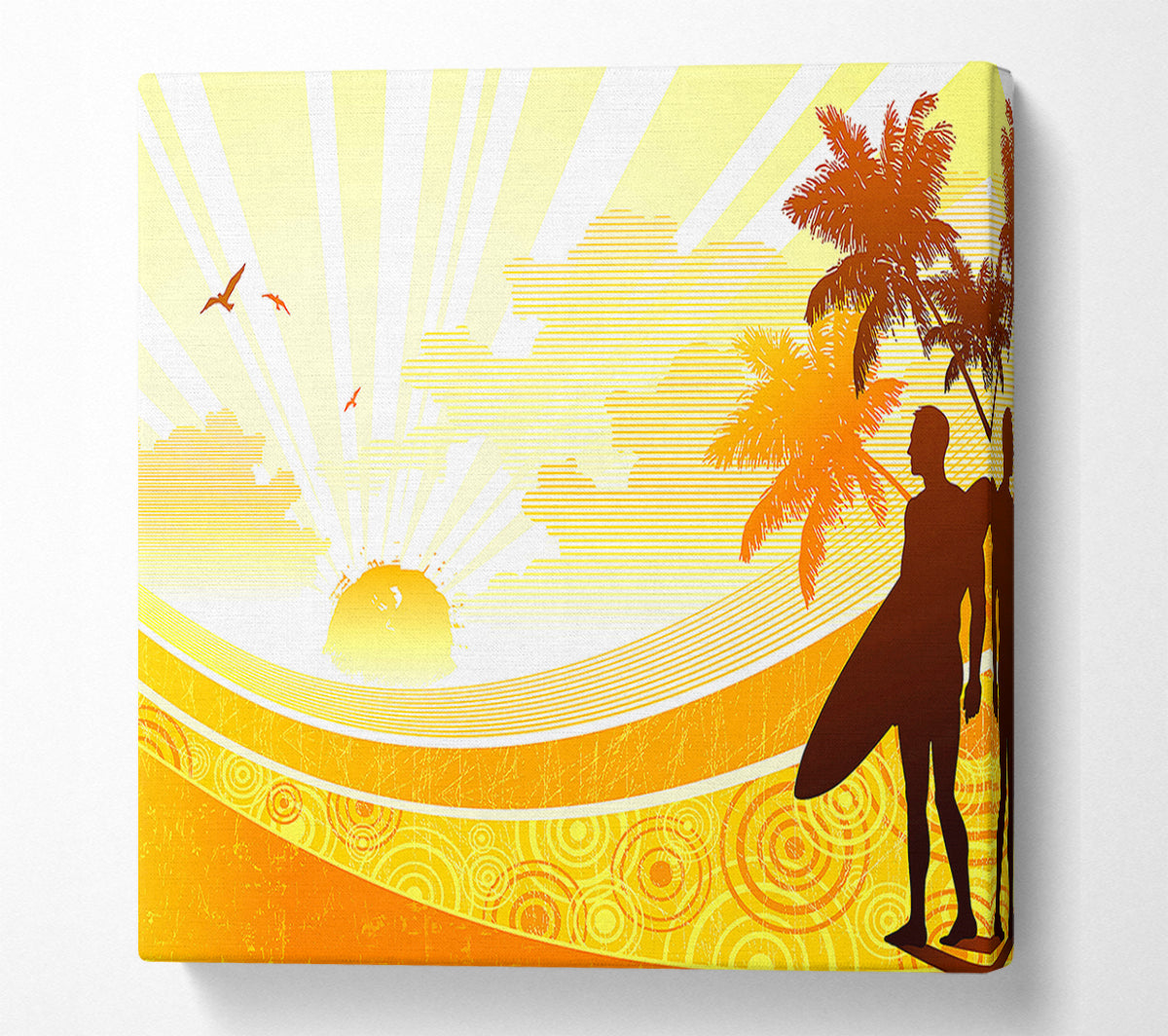 Sunshine Surfer Canvas Wall Art