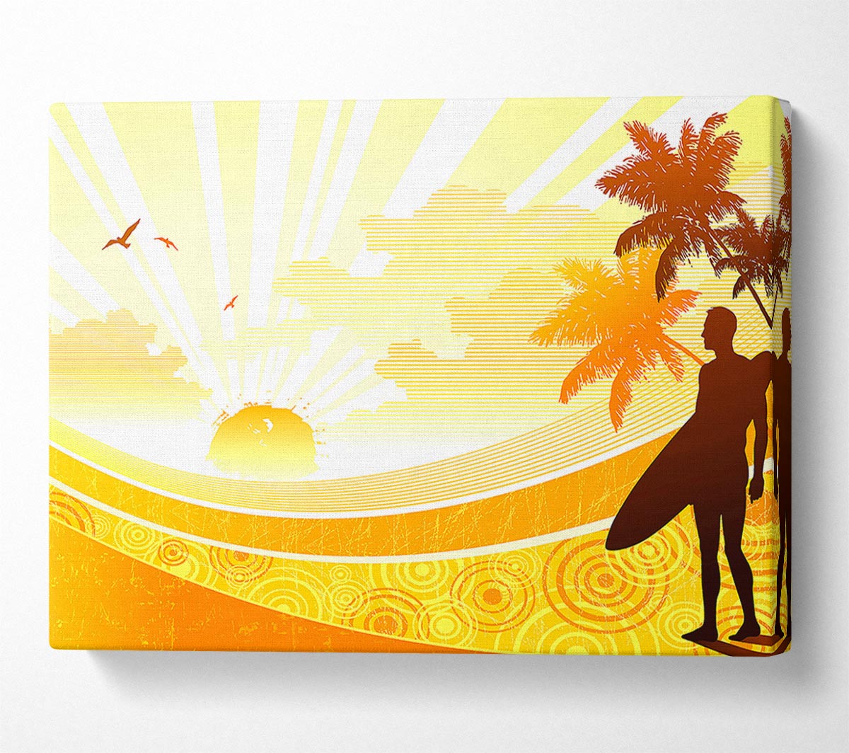Sunshine Surfer Canvas Wall Art