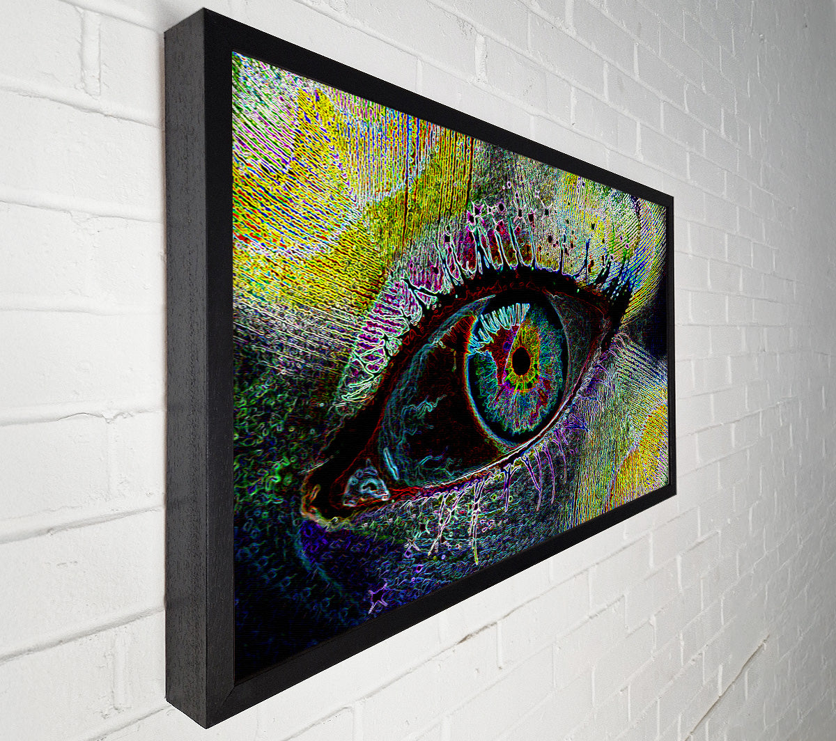 Psychedelic Peacock Eye Canvas Wall Art