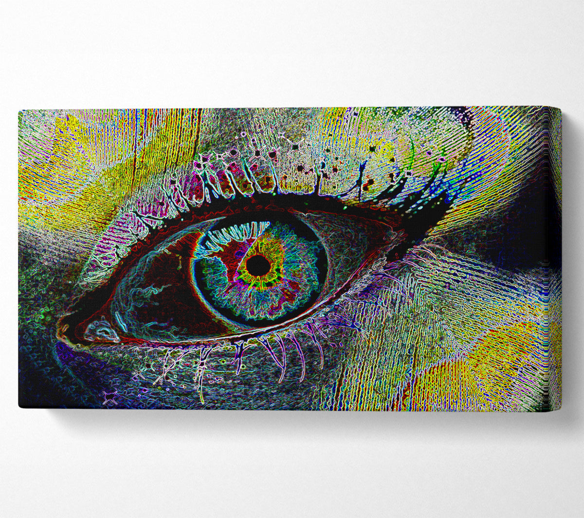 Psychedelic Peacock Eye Canvas Wall Art