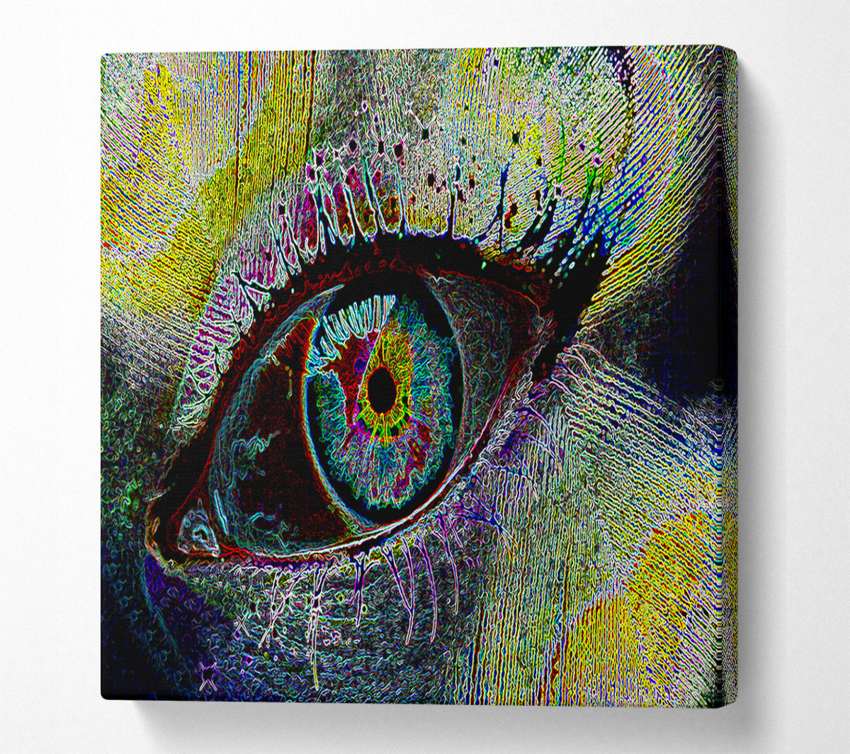 Psychedelic Peacock Eye Canvas Wall Art