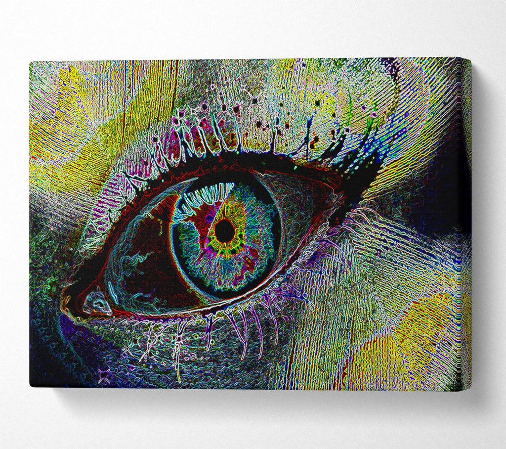 Psychedelic Peacock Eye Canvas Wall Art