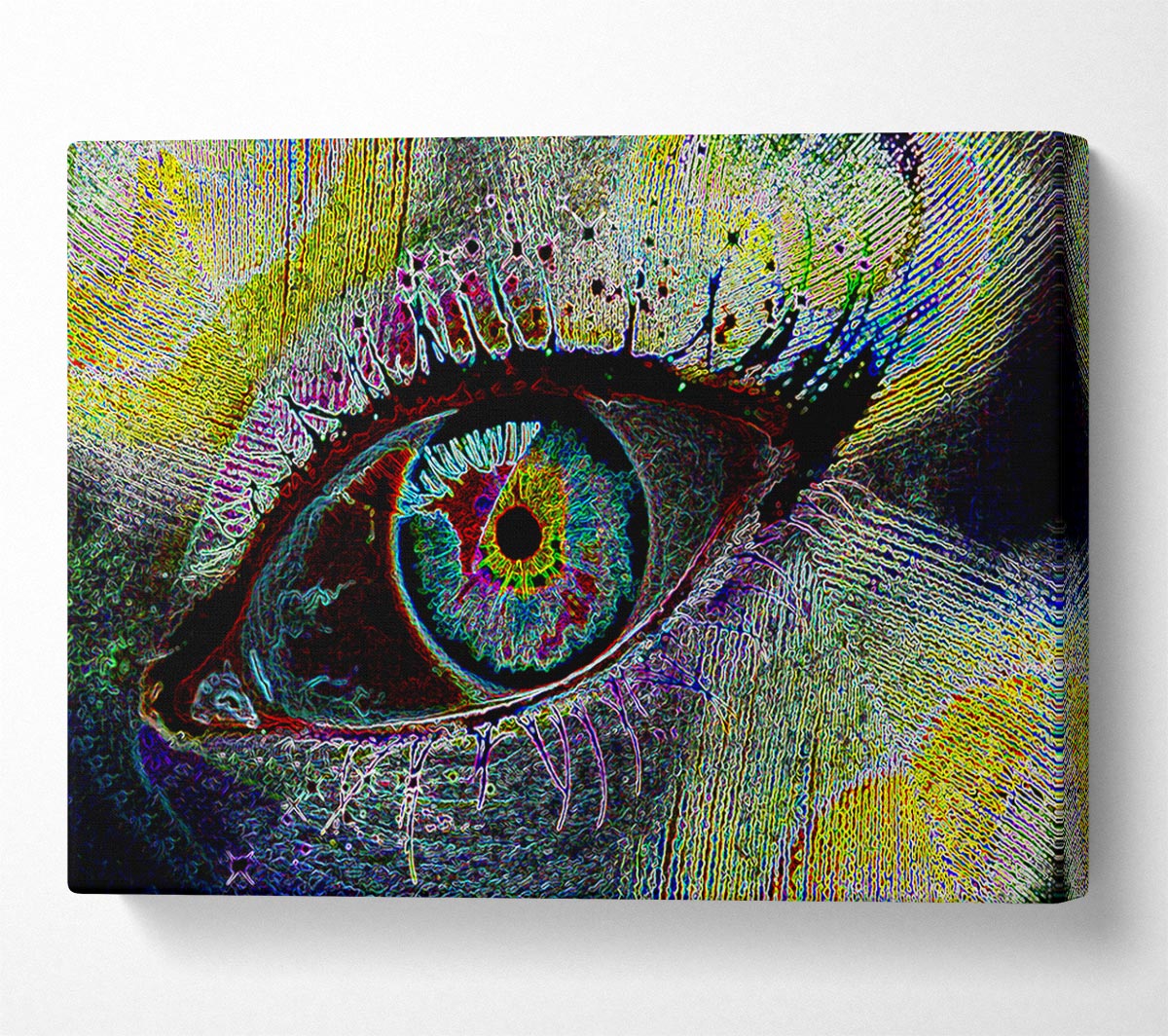 Psychedelic Peacock Eye Canvas Wall Art