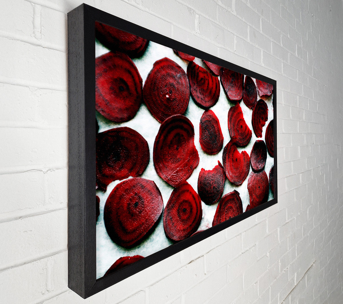 Red Beetroot Slices Canvas Wall Art