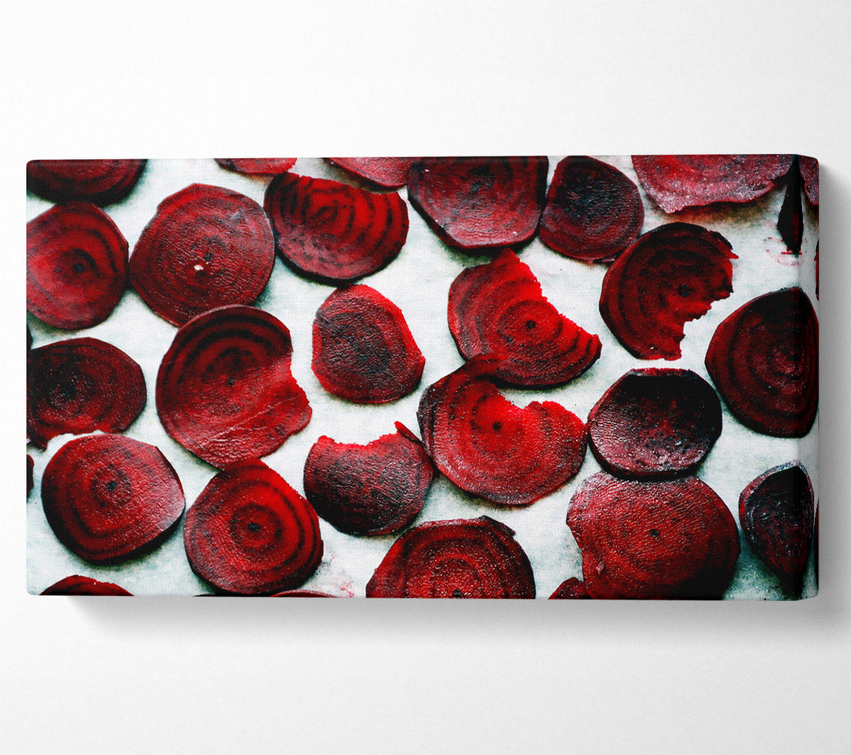 Red Beetroot Slices Canvas Wall Art