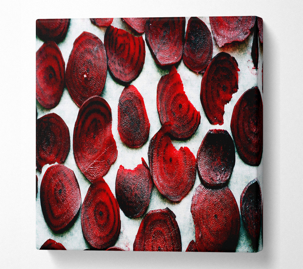 Red Beetroot Slices Canvas Wall Art