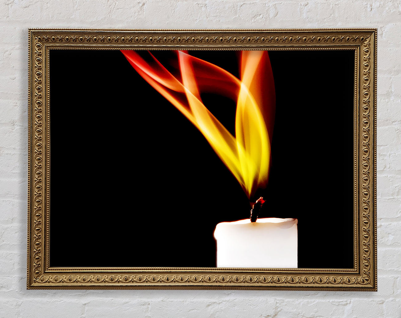 Flame Of A Candle Framed Print