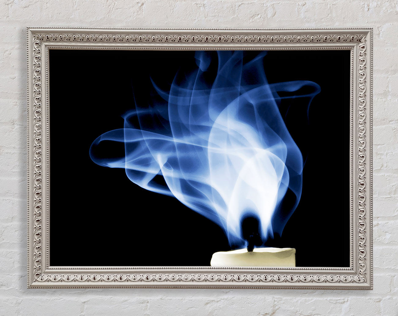 Candle Smoke Framed Print