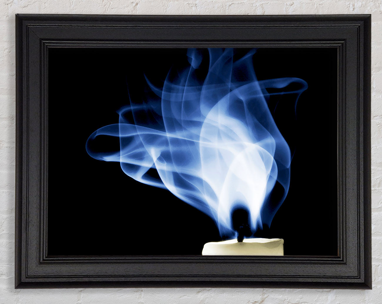 Candle Smoke Framed Print