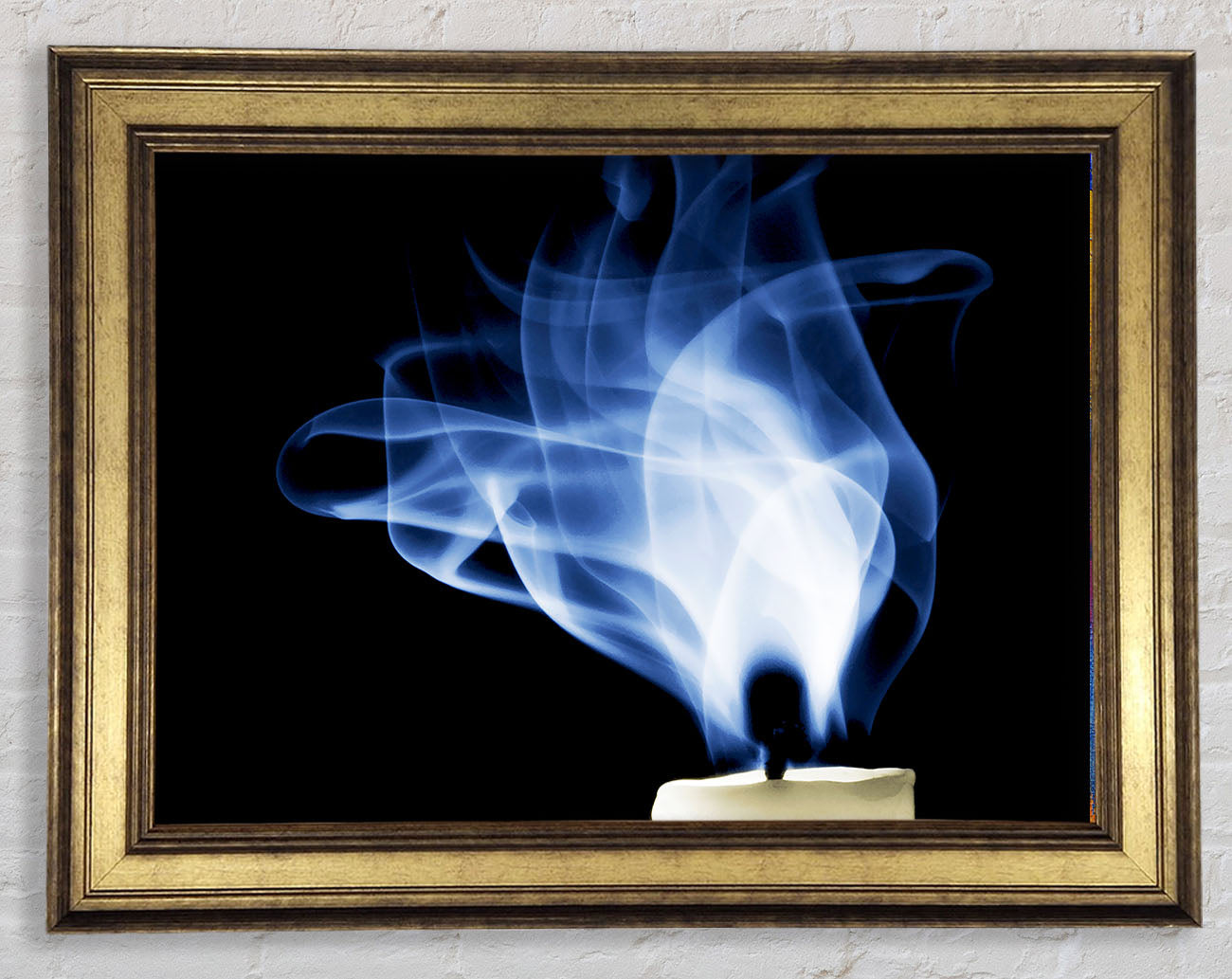 Candle Smoke Framed Print