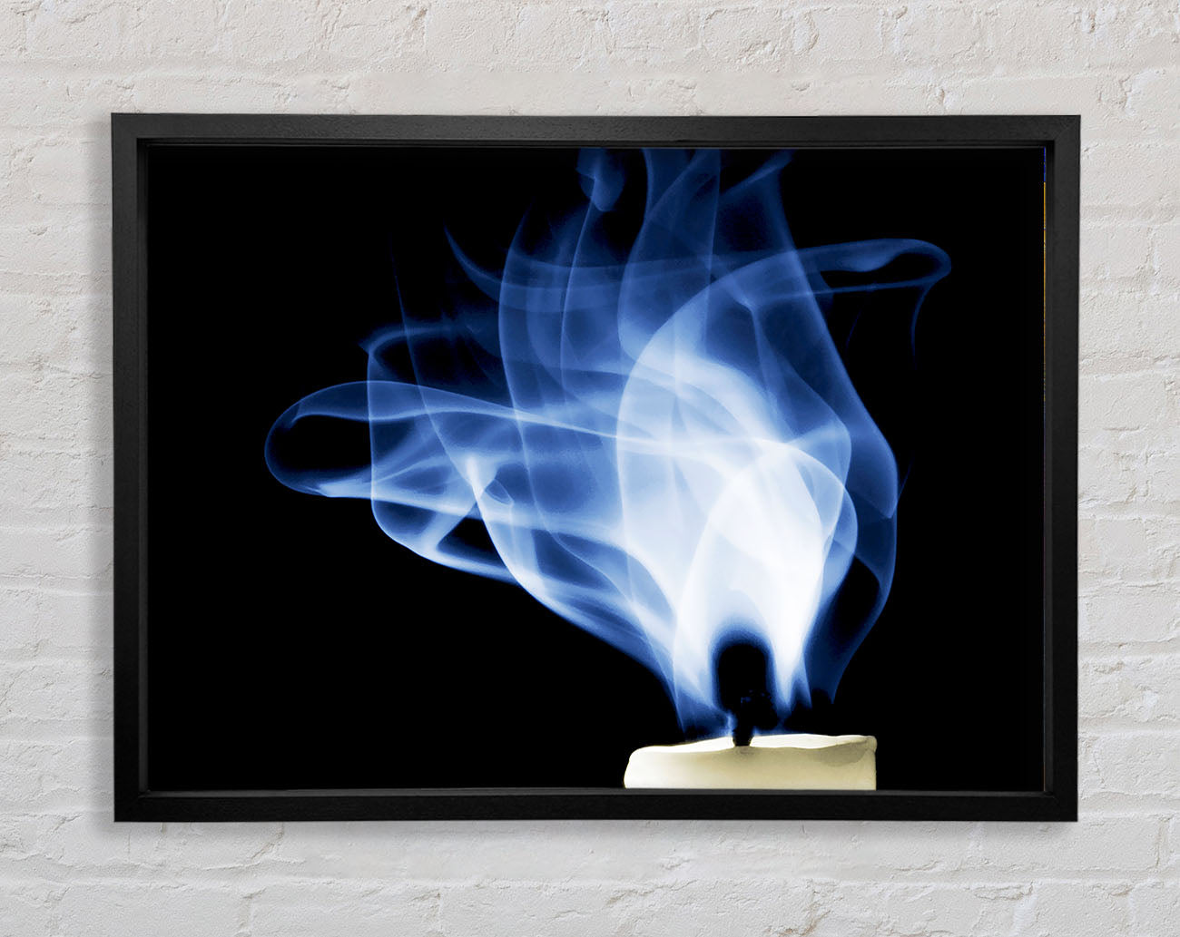 Candle Smoke Framed Print