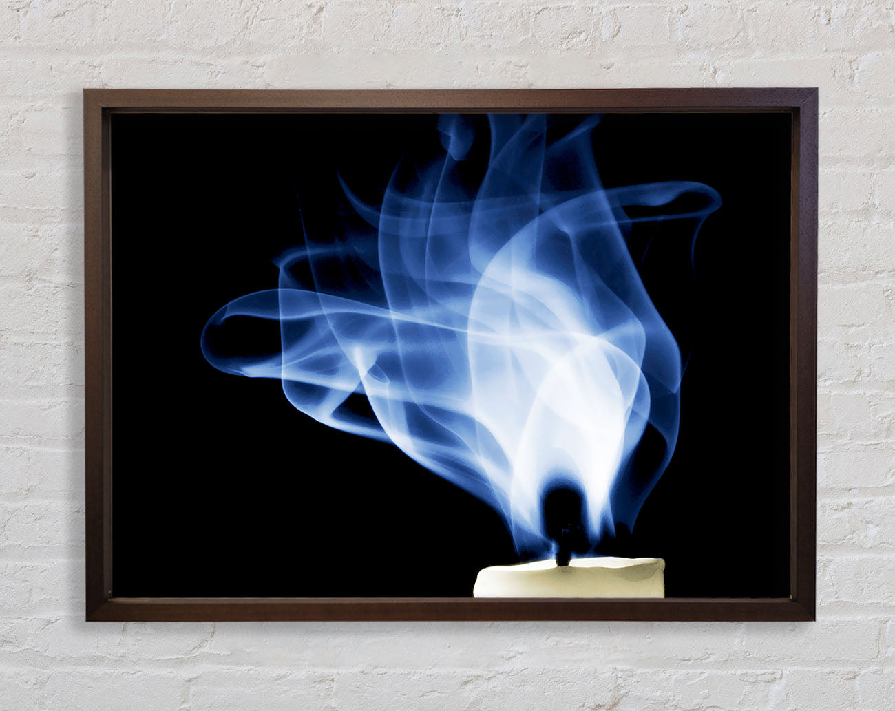Candle Smoke Framed Print