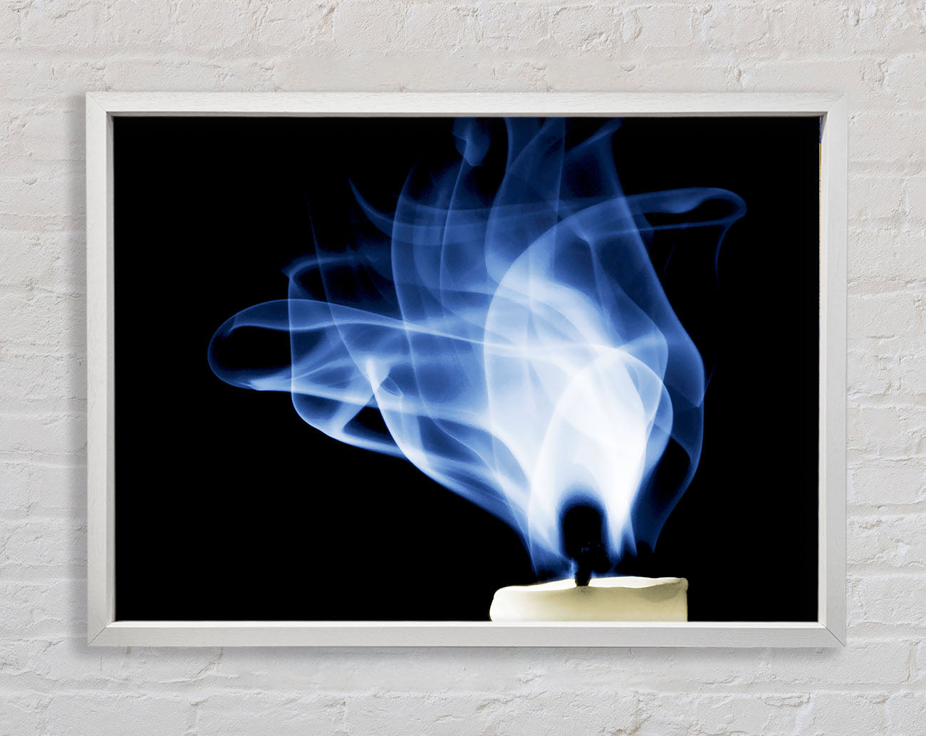 Candle Smoke Framed Print