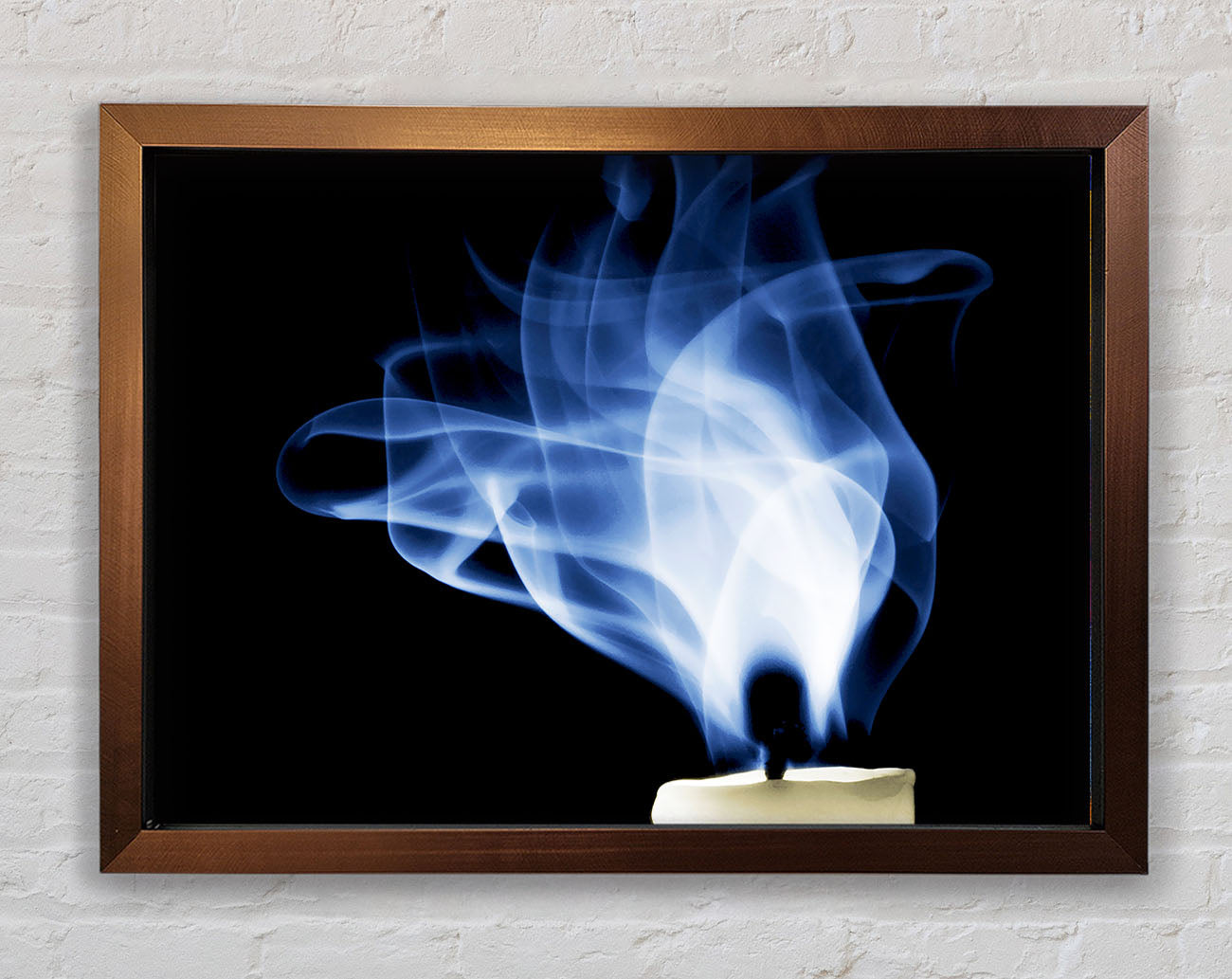 Candle Smoke Framed Print