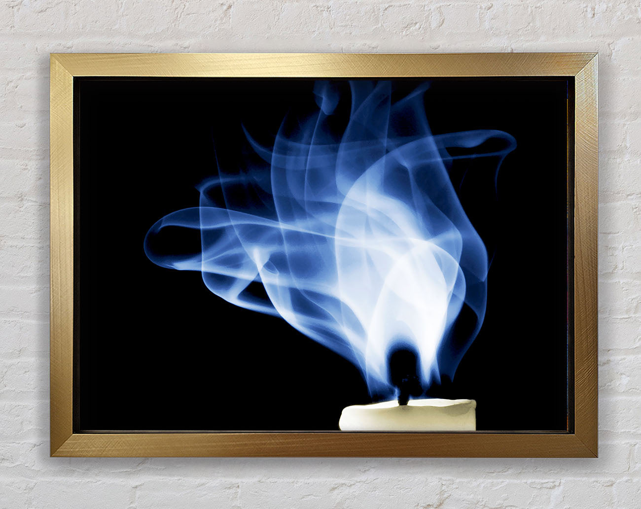 Candle Smoke Framed Print