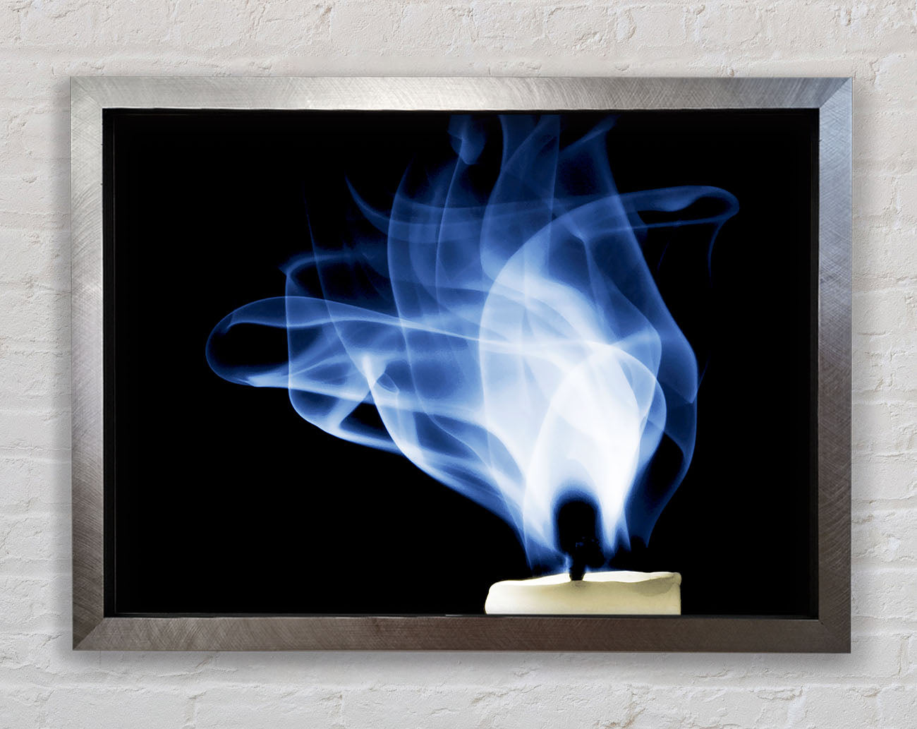 Candle Smoke Framed Print