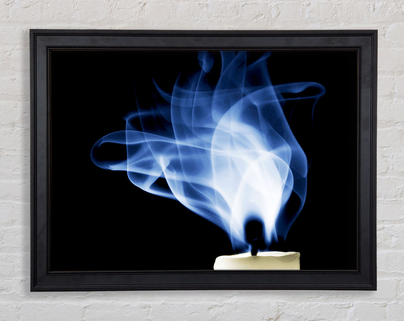 Candle Smoke Framed Print