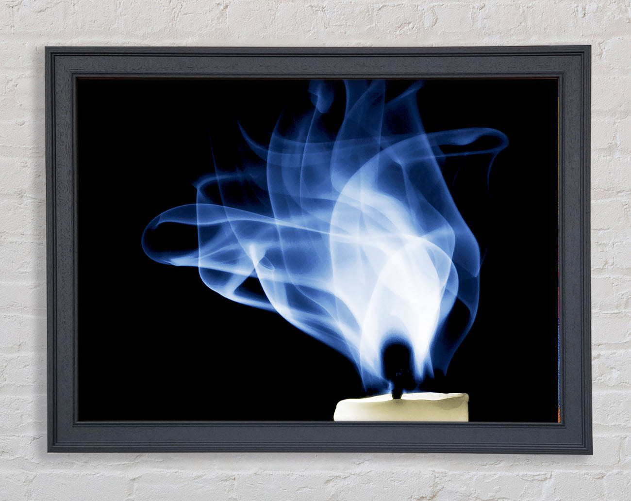 Candle Smoke Framed Print
