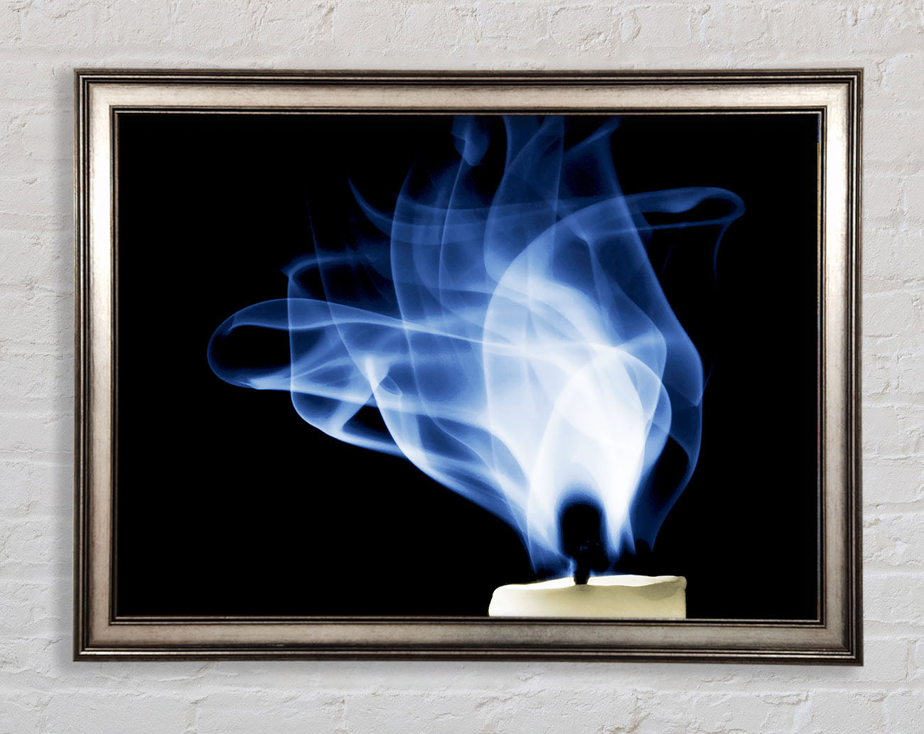 Candle Smoke Framed Print