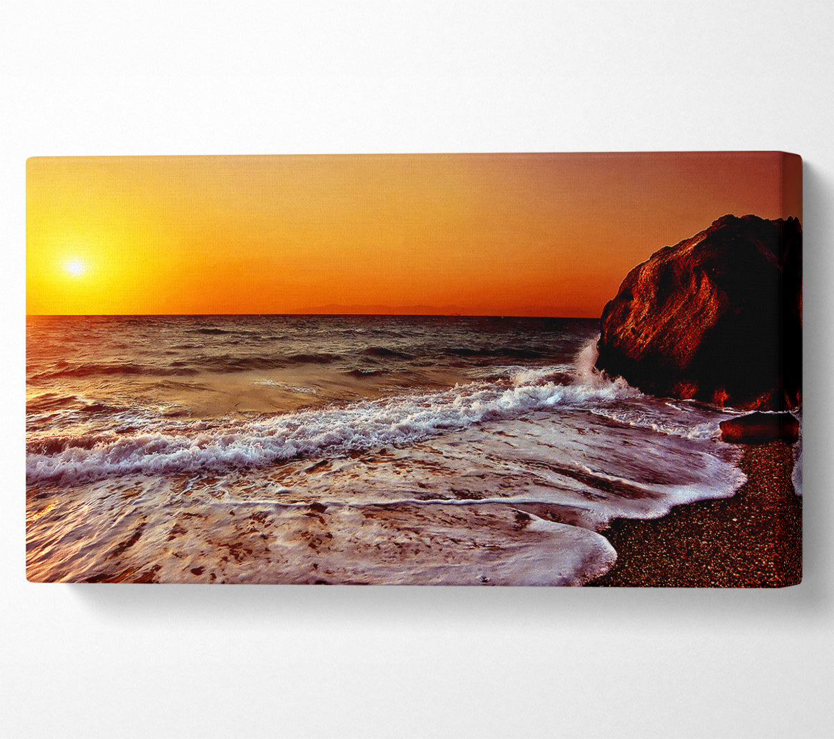 Swell Of The Ocean Sun Canvas Wall Art