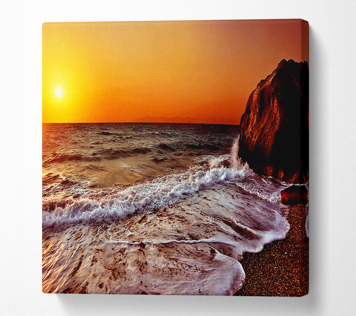 Swell Of The Ocean Sun Canvas Wall Art