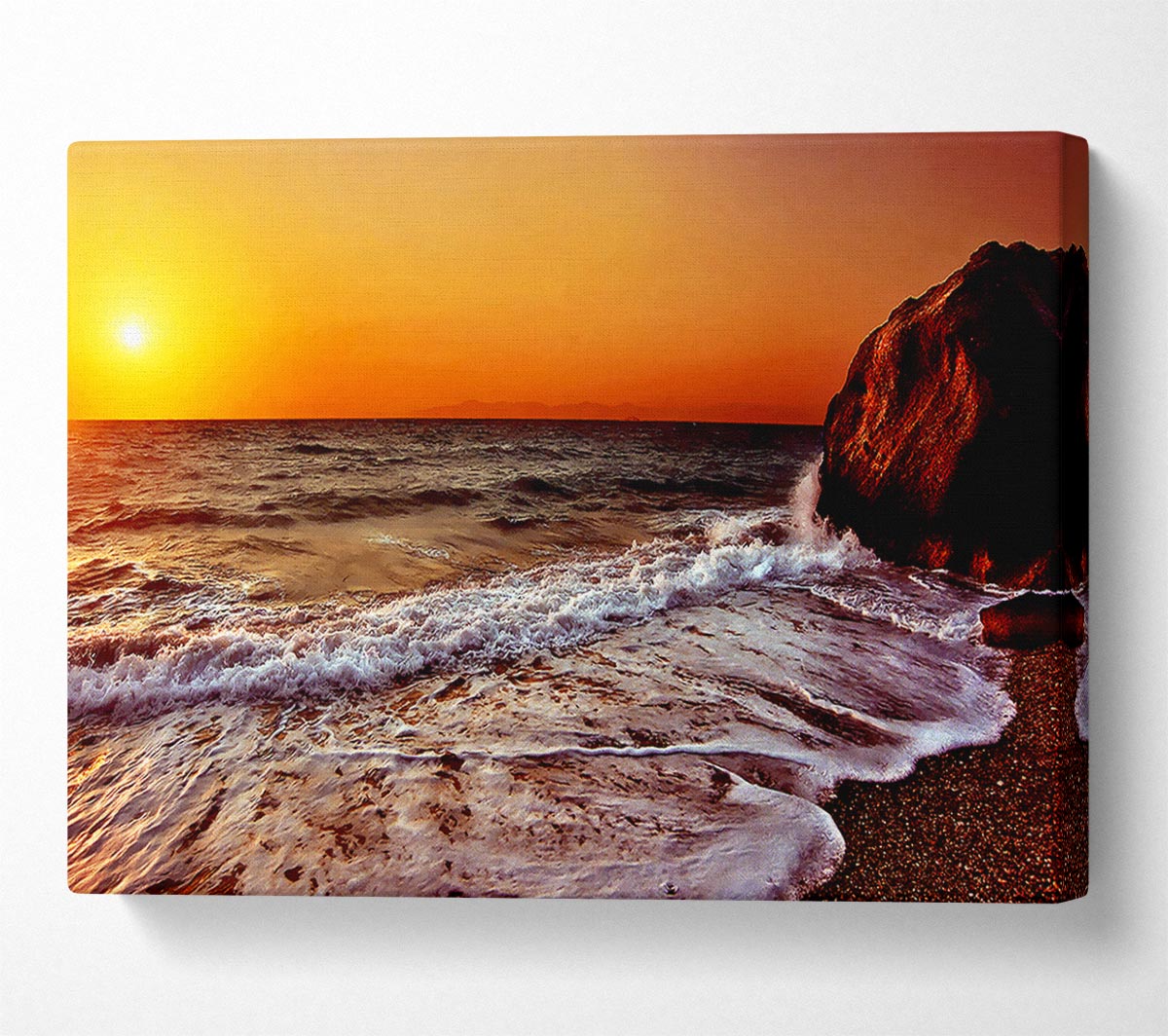 Swell Of The Ocean Sun Canvas Wall Art
