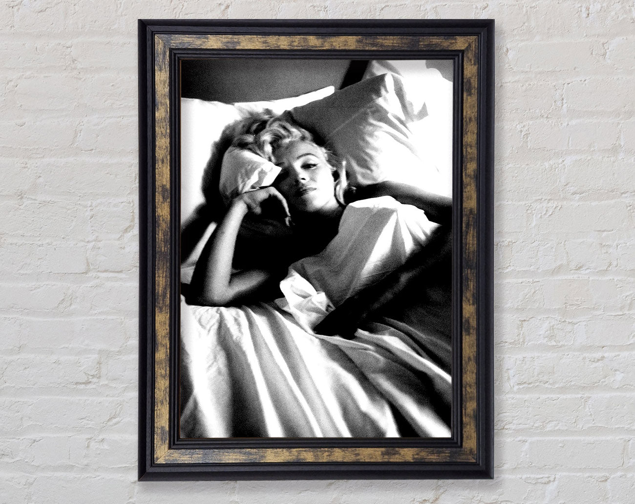 Marilyn Monroe In Bed Framed Print
