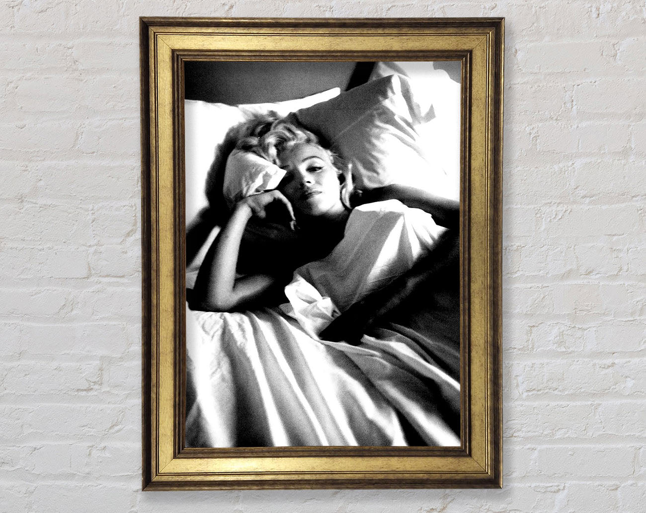 Marilyn Monroe In Bed Framed Print