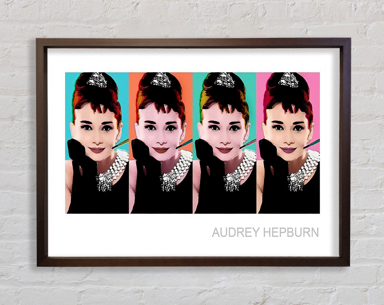 Audrey Hepburn 4 Faces Framed Print
