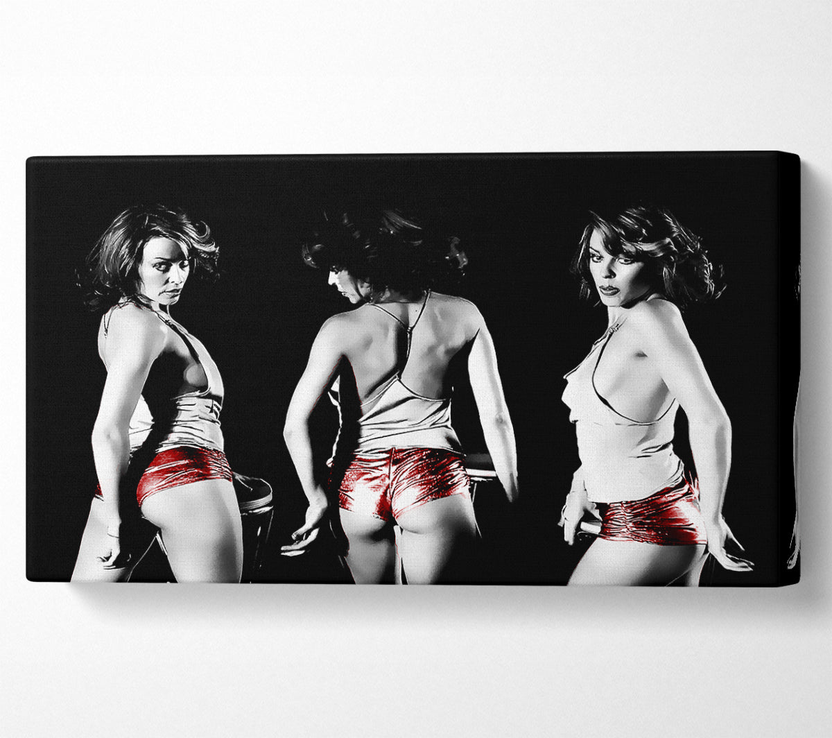 Kylie Minogue Red Hot Pants Canvas Art