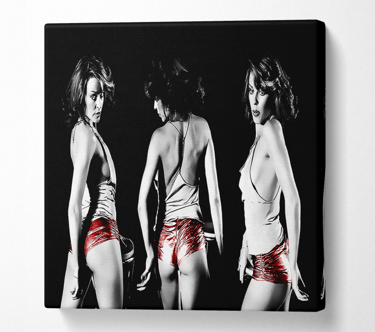 Kylie Minogue Red Hot Pants Canvas Art
