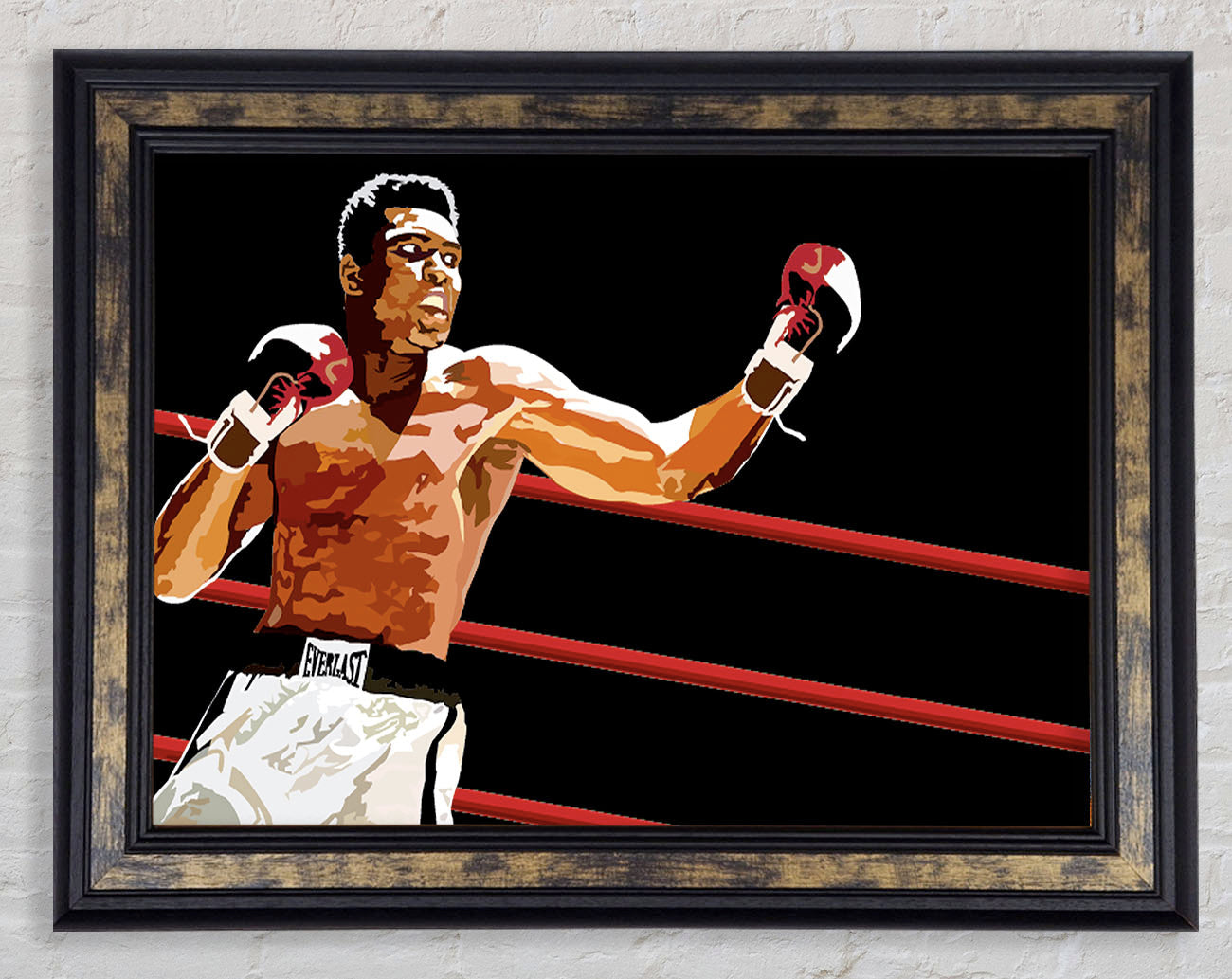 Muhammad Ali In The Ring Framed Print