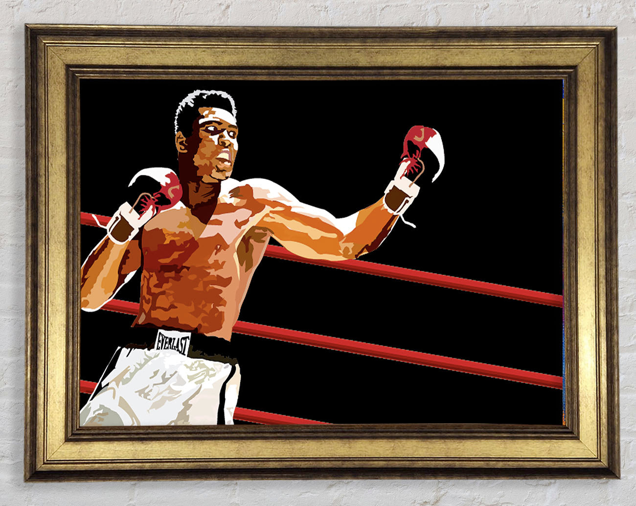 Muhammad Ali In The Ring Framed Print
