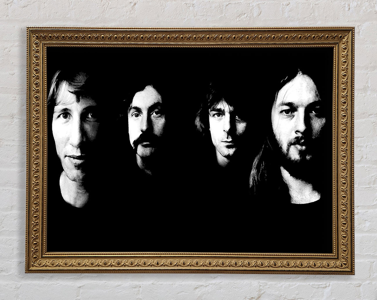 Pink Floyd Early Days B n W Framed Print