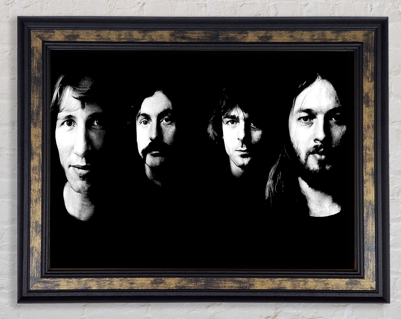 Pink Floyd Early Days B n W Framed Print