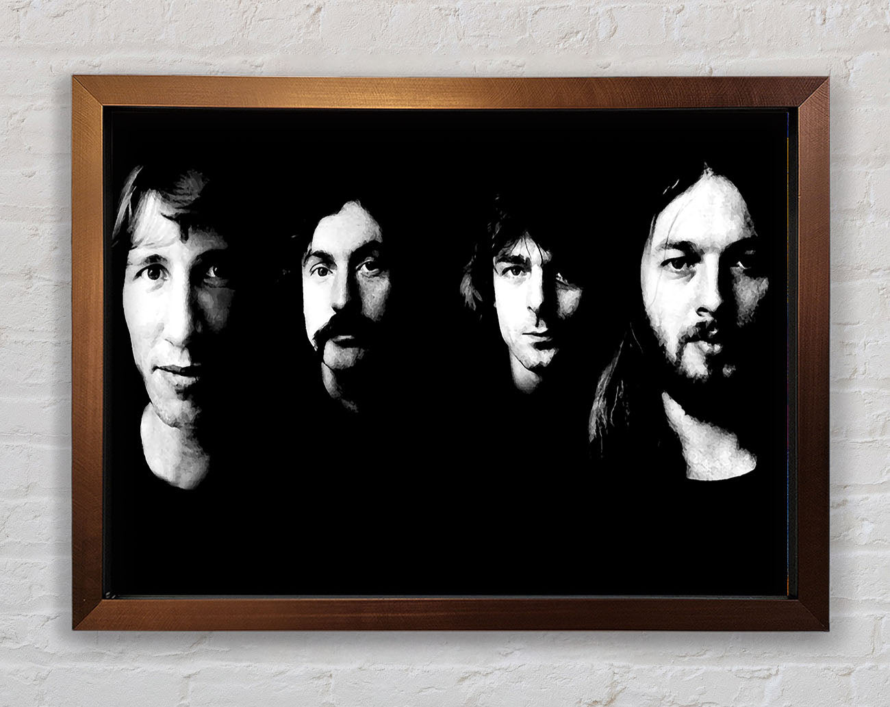 Pink Floyd Early Days B n W Framed Print
