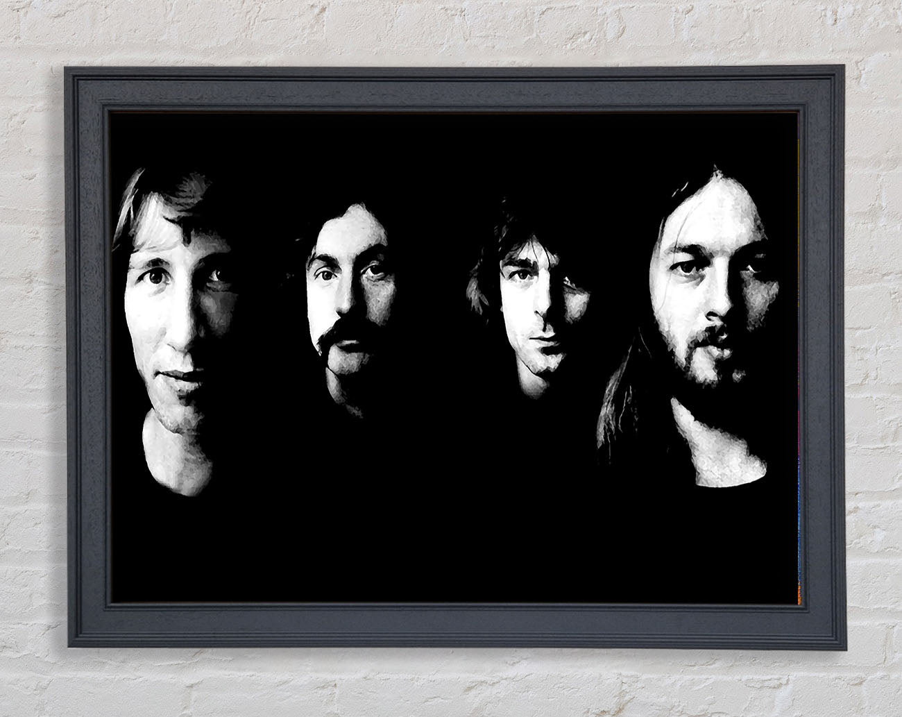Pink Floyd Early Days B n W Framed Print