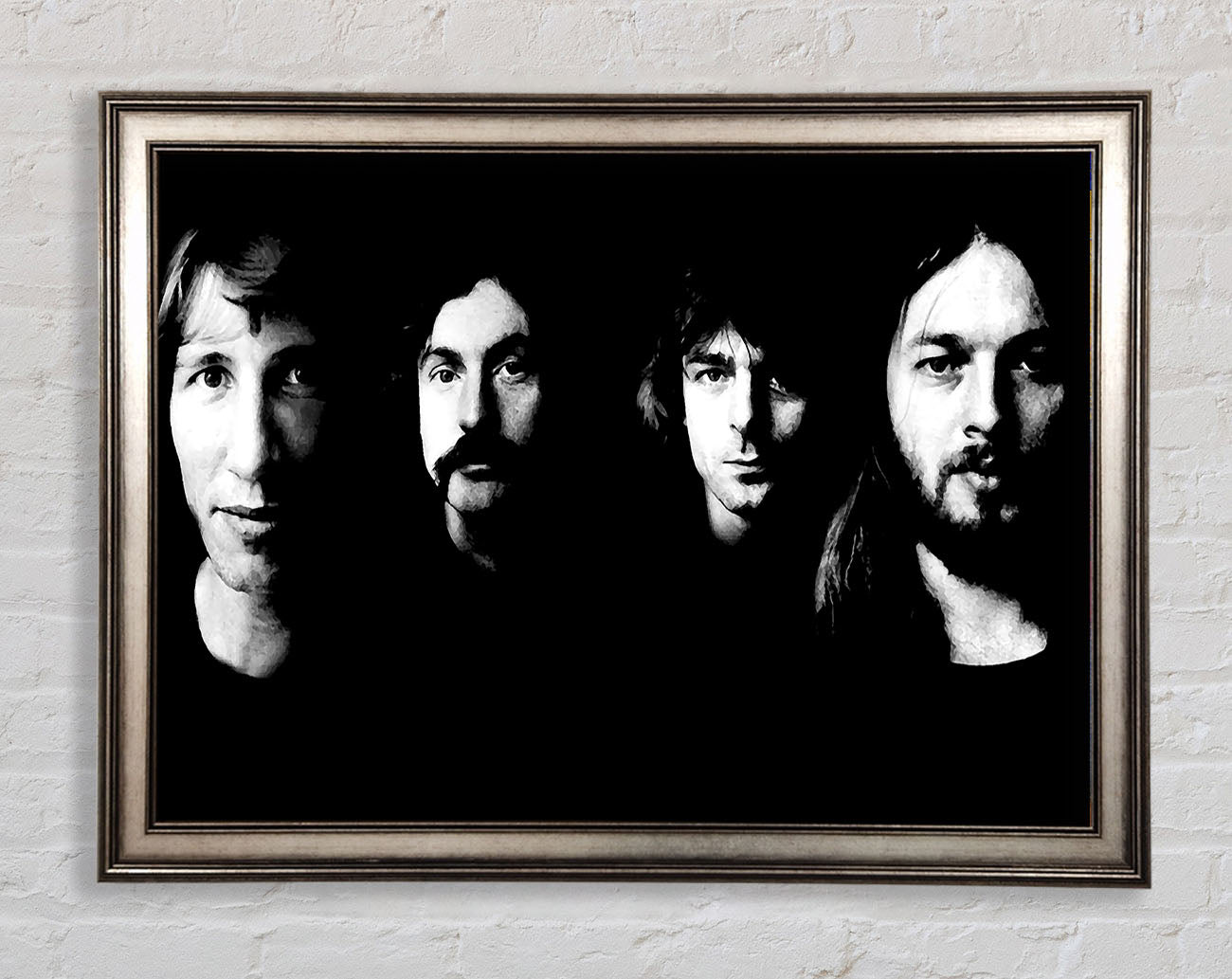 Pink Floyd Early Days B n W Framed Print