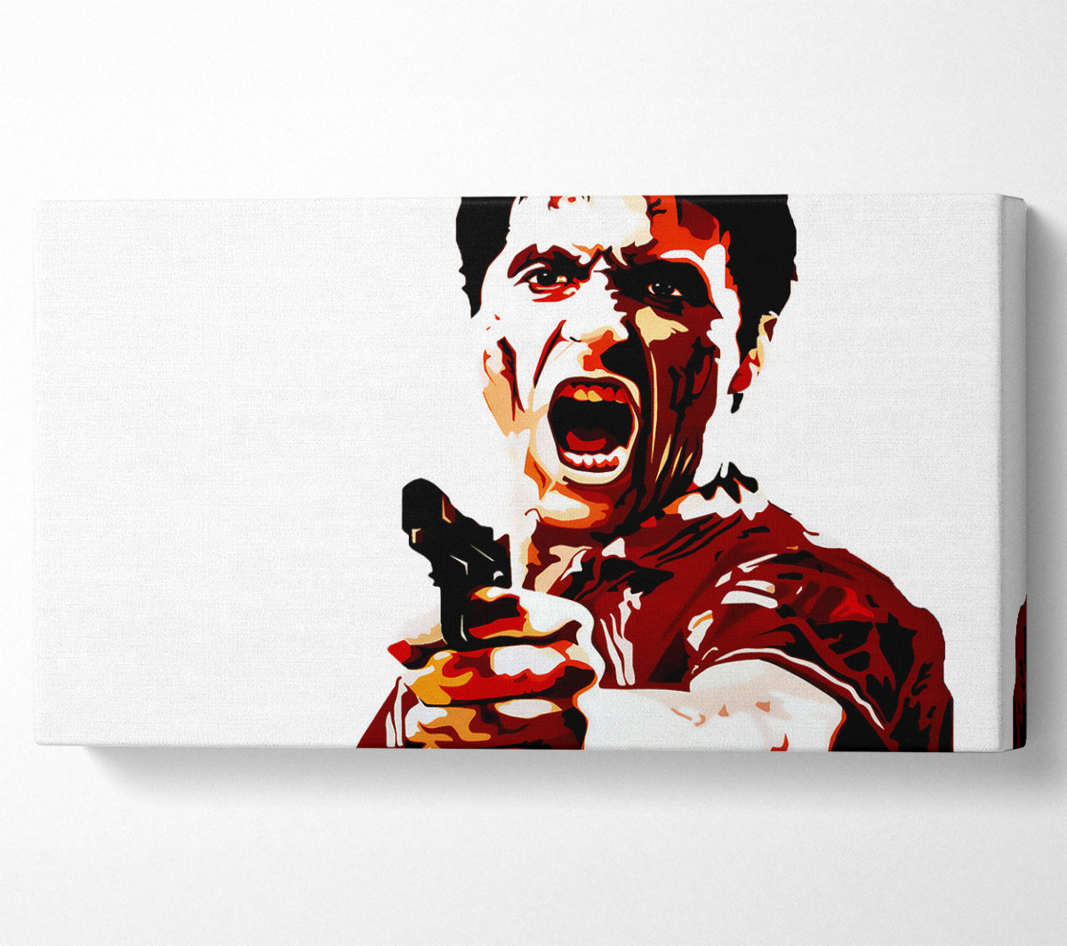 Scarface Al Pacino Red Canvas Wall Art