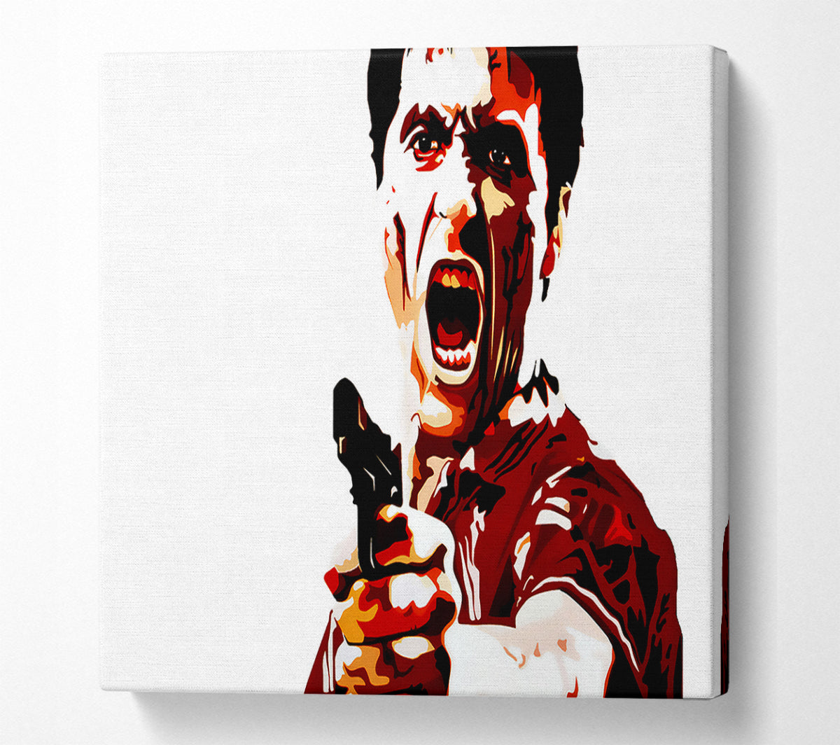 Scarface Al Pacino Red Canvas Wall Art
