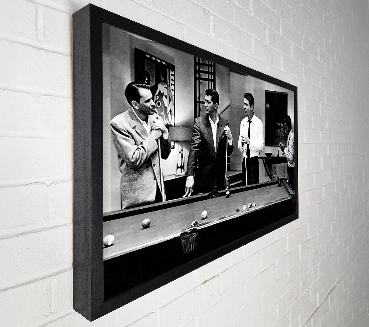 The Rat Pack 4 Playing Pool Canvas Wall Art