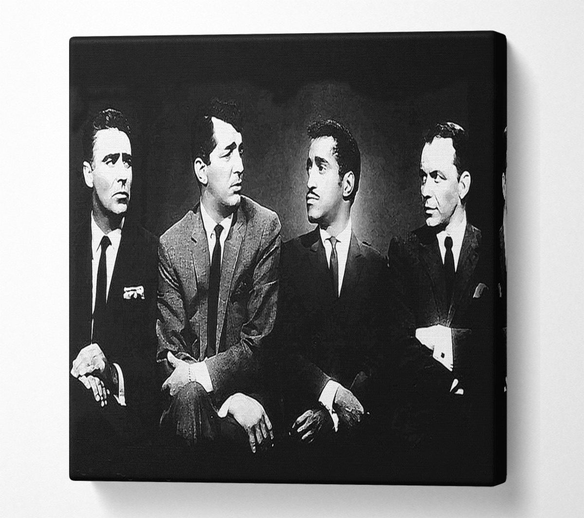 The Rat pack B n W Canvas Wall Art