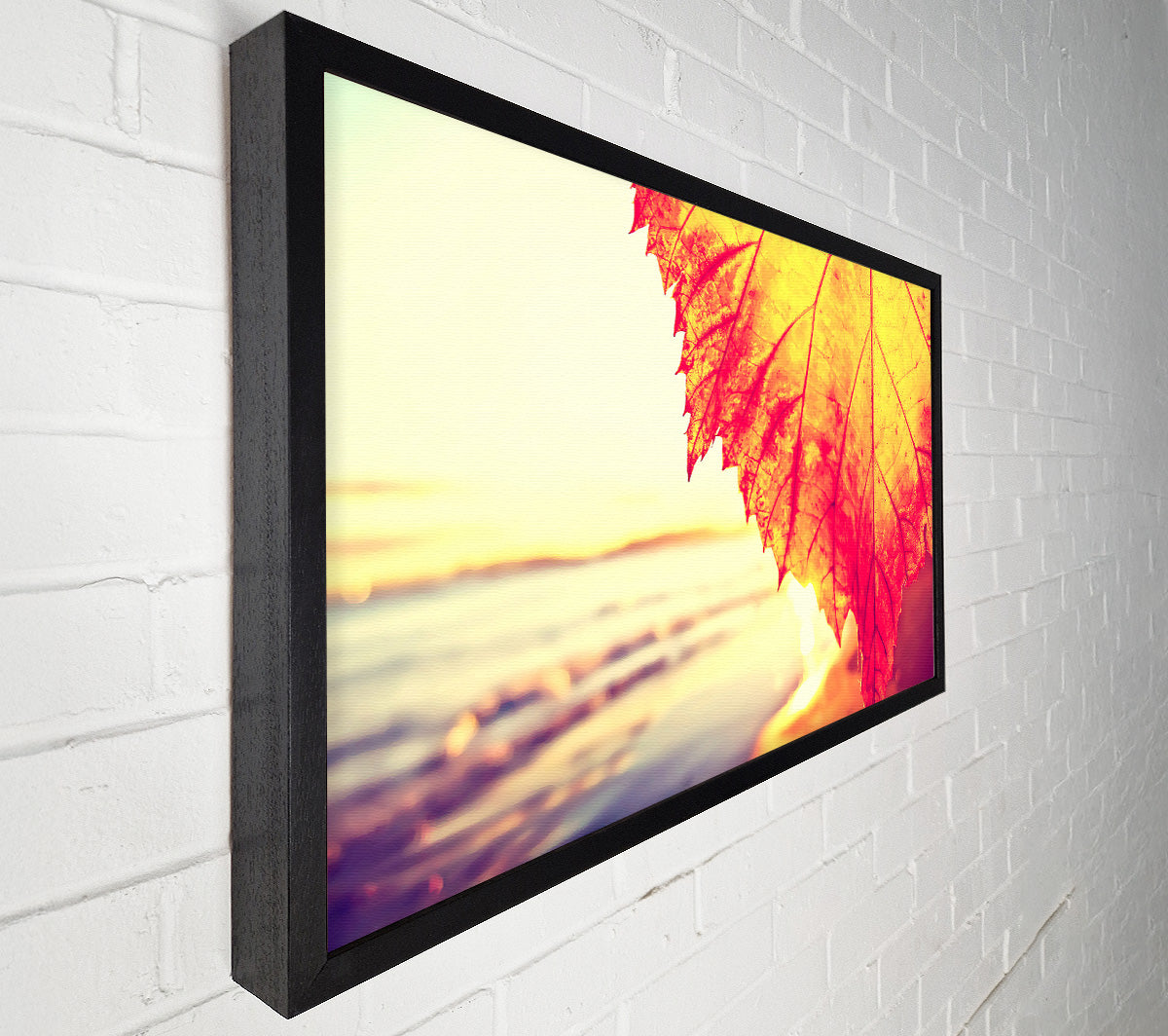 Rust Coloured Leaf Canvas Wall Art