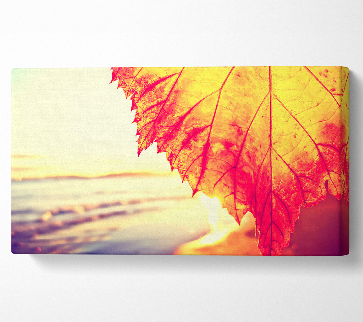 Rust Coloured Leaf Canvas Wall Art