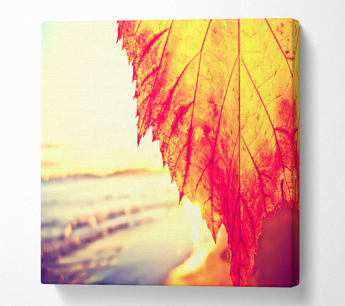 Rust Coloured Leaf Canvas Wall Art