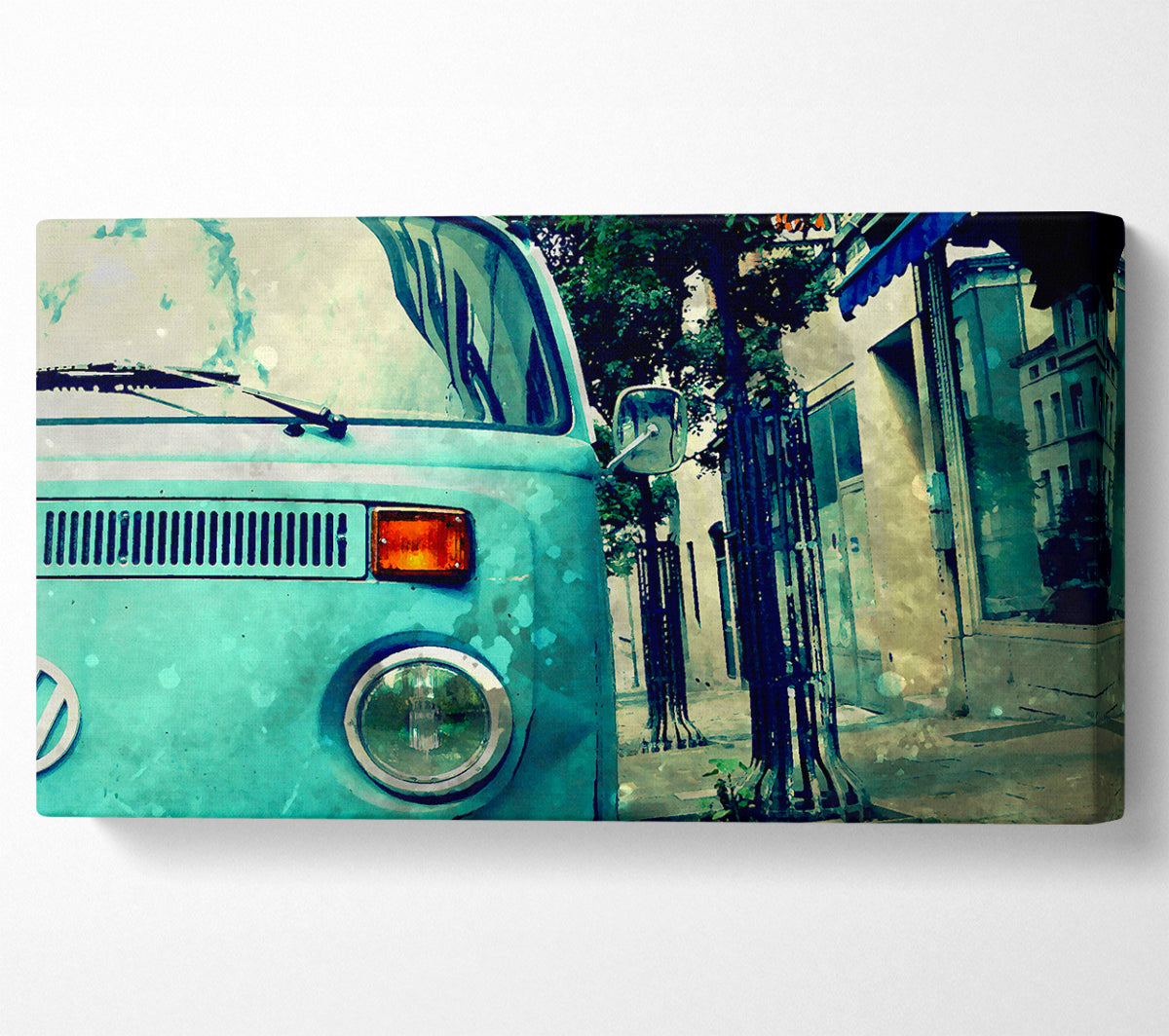 Retro Vw Camper Van Canvas Wall Art