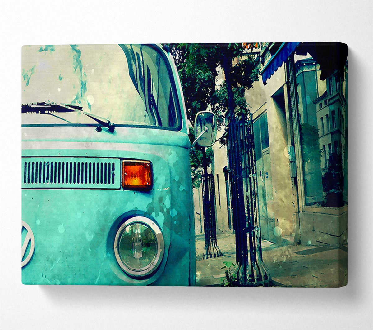 Retro Vw Camper Van Canvas Wall Art